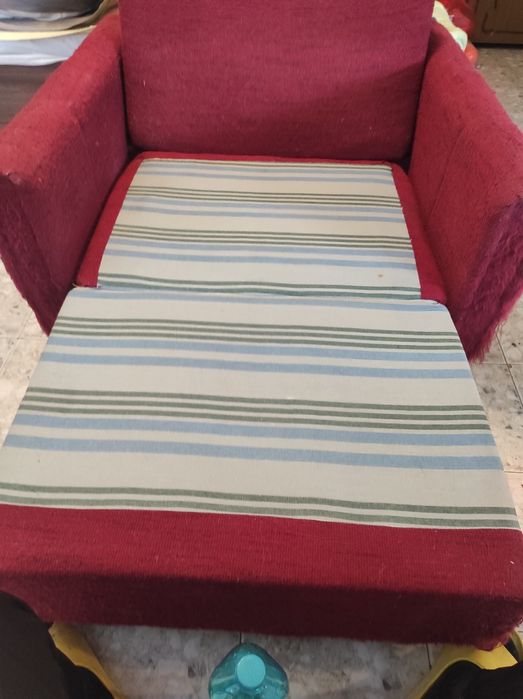 Стар   разтегателен. фотьойл  .  Размер. 190-80 см.