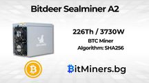 Bitdeer Sealminer A2  226Th/s 3730W, Биткойн Майнър