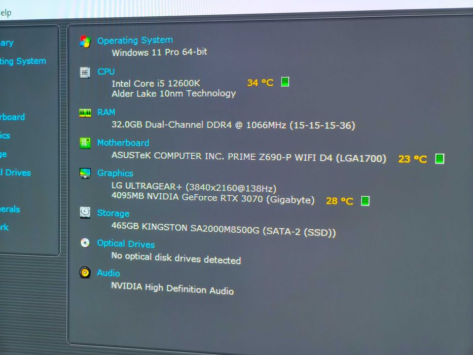 unitate sistem gaming i5 12600k rtx 3070 32gb ram ssd 512gb