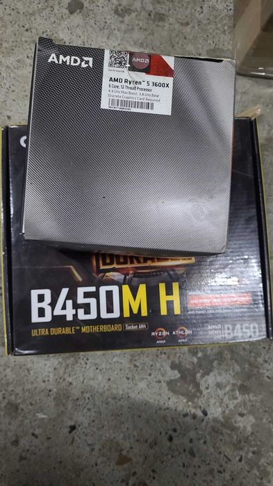 Kit jocuri AMD Ryzen 5 3600x up 4.4 GHz + gigabyte b450m -folosit