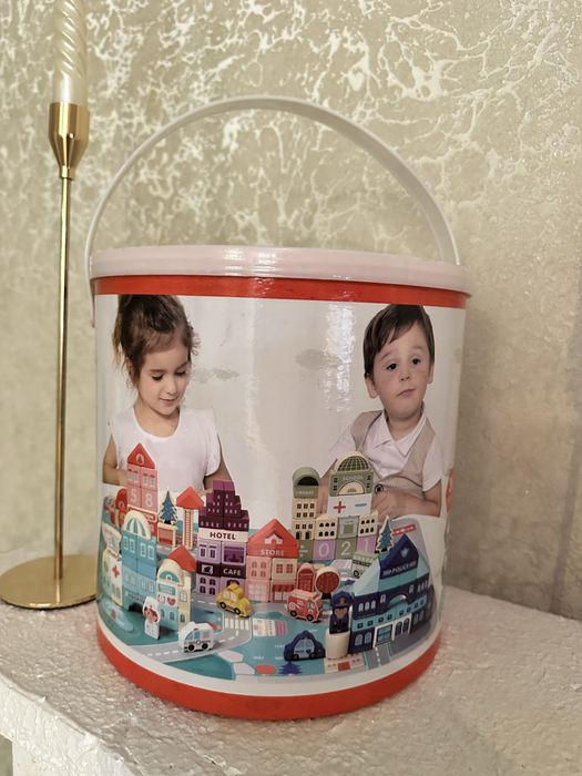 Конструктор  город деревянный