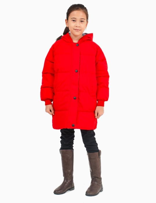 Детский пуховик куртка 3-9 лет детская зимняя длинная для девочек