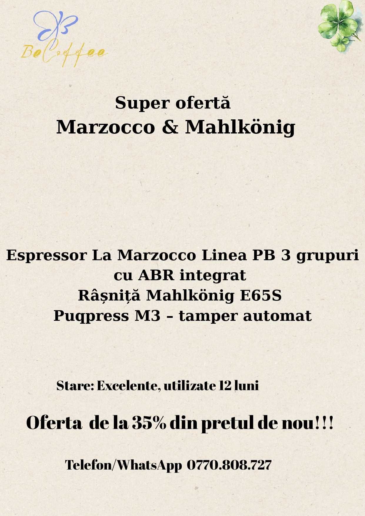 Rasnita + Espressor La Marzocco Linea PB 3 grupuri  ABR integrat(2024)