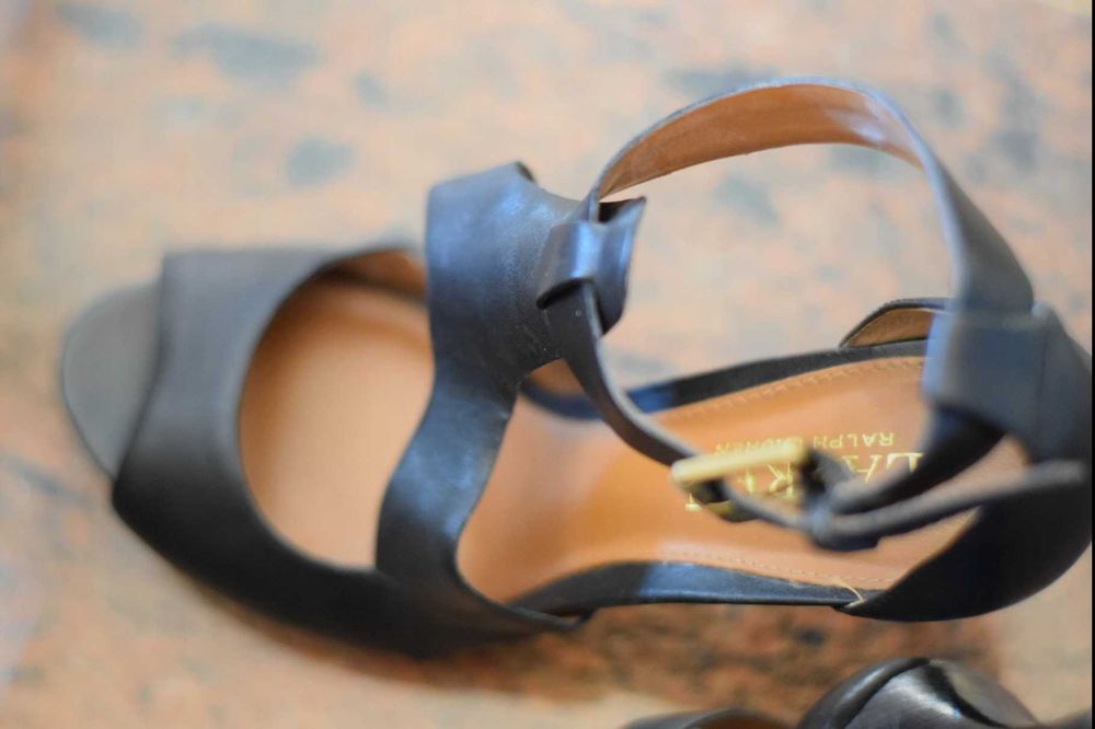 Sandale cu toc RALPH LAUREN