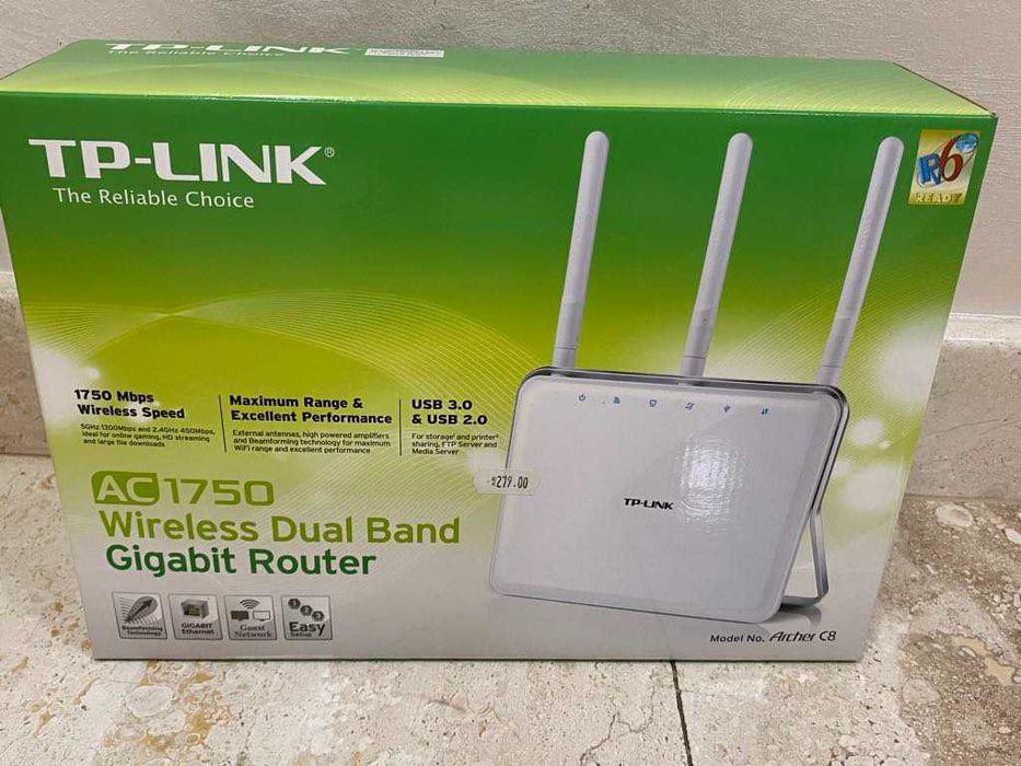 TP-Link, Archer, AC1750, C8, DB, 1.75Gbps, 2xUSB 2.0, безжичен рутер