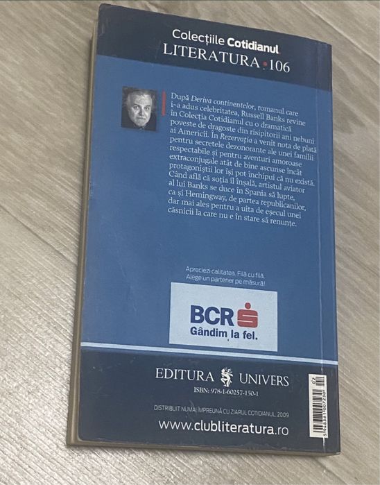 Russell Banks- Rezervația-Colecțiile Cotidianul