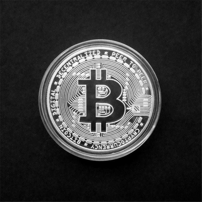 Метална биткойн монета