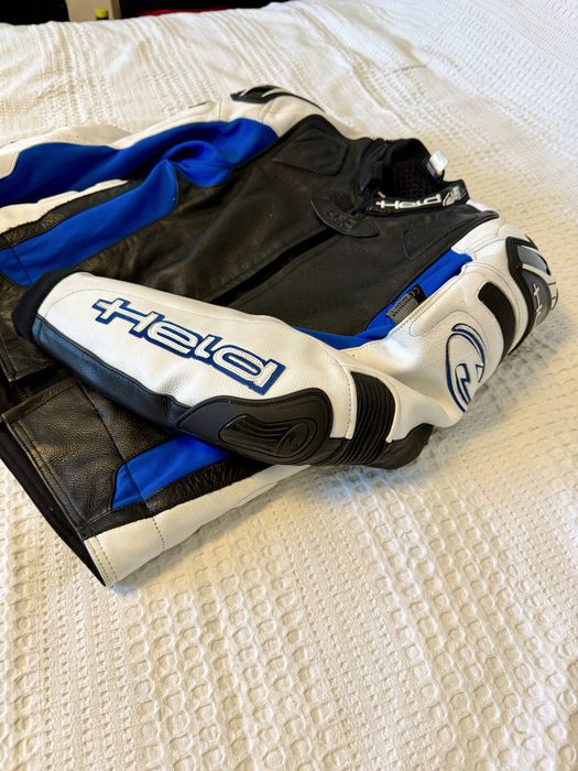 Geaca moto piele Held Safer + pantaloni marimea 50 Combinezon