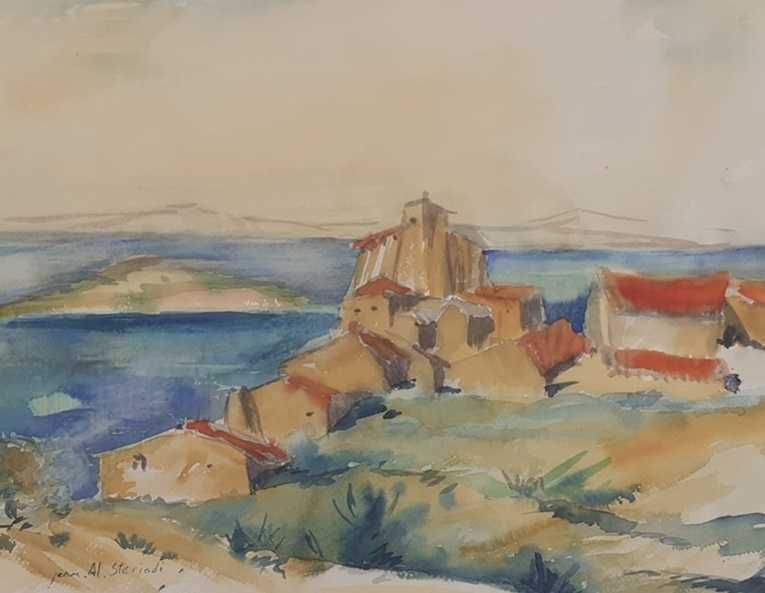 Tablou vechi - Balcic - semnat Jean Al. Steriadi