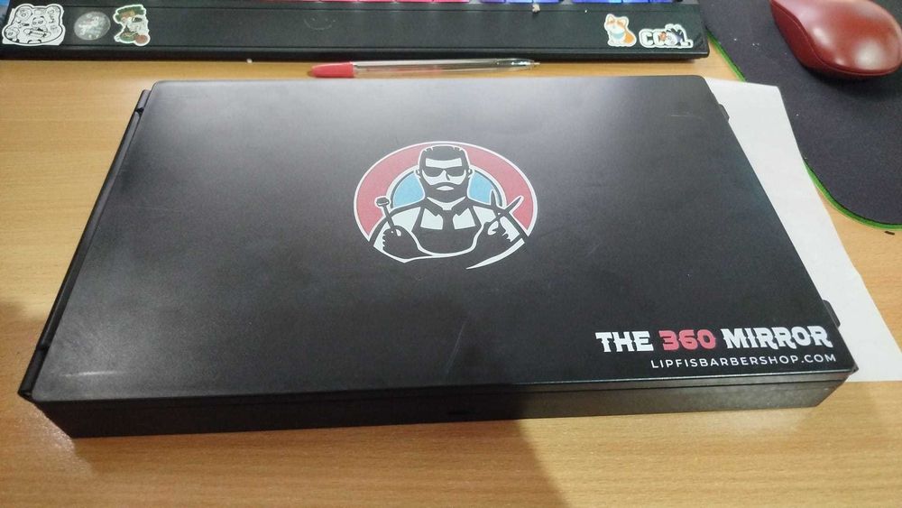 Oglindă Triplă 360° pentru Tuns Acasă, LED, Reglabilă