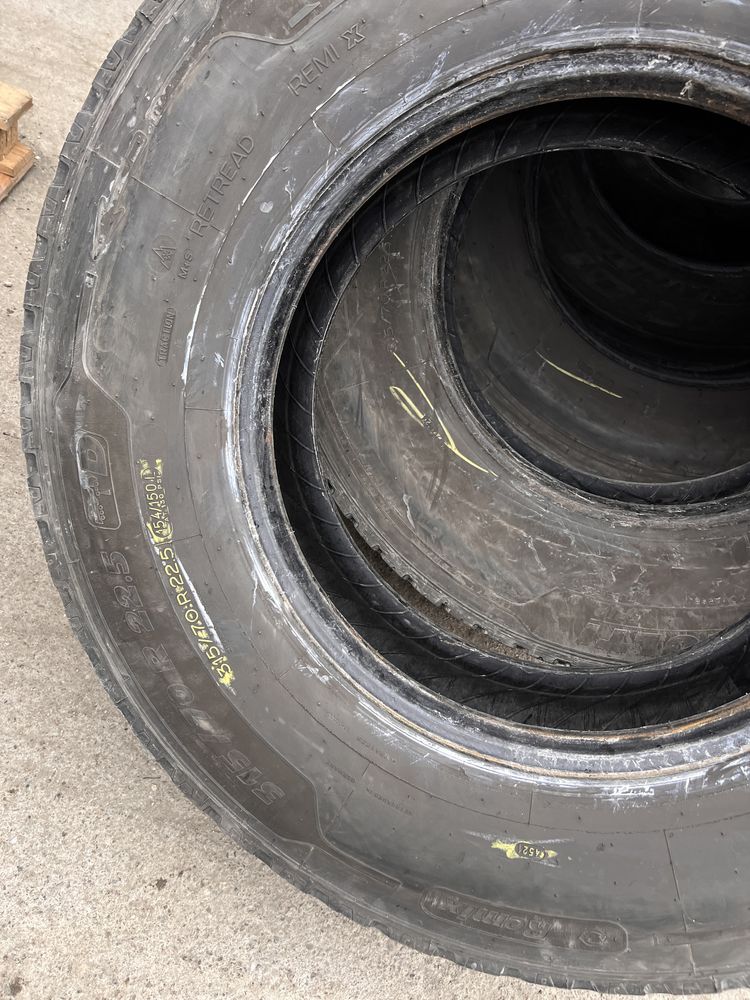 4 anvelope camion 315/70/22.5 , Michelin , DOT 2022 , 9-10 mm !
