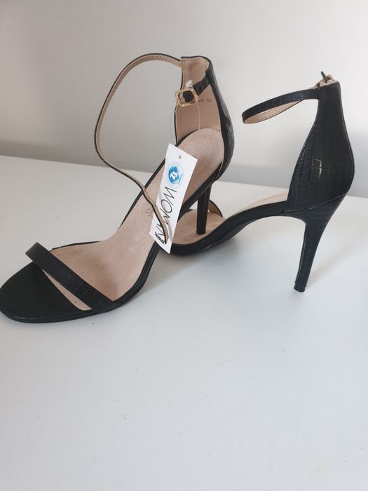 Sandale negre NOI din piele, marime 41
