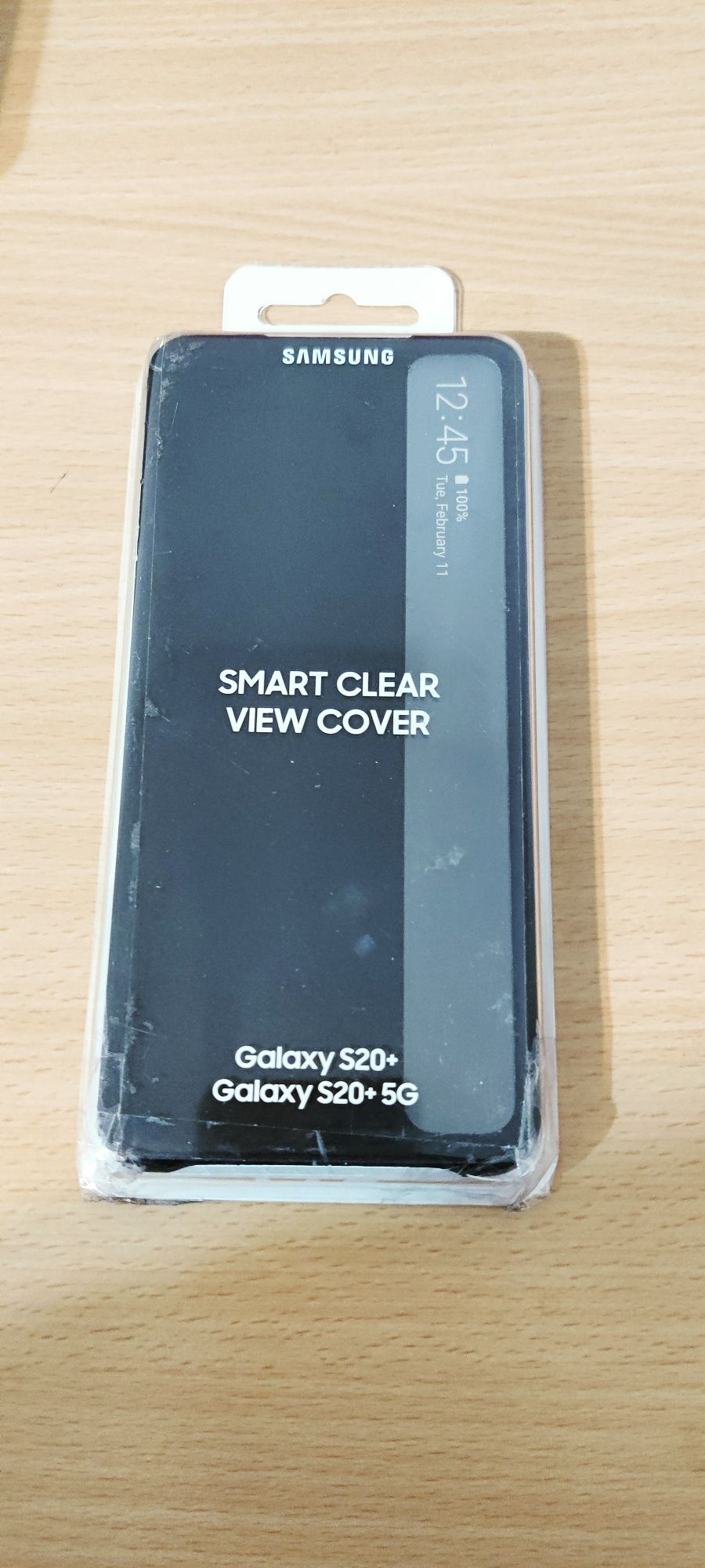 Husa Samsung clear view S20 PLUS neagra tip carte noua originala