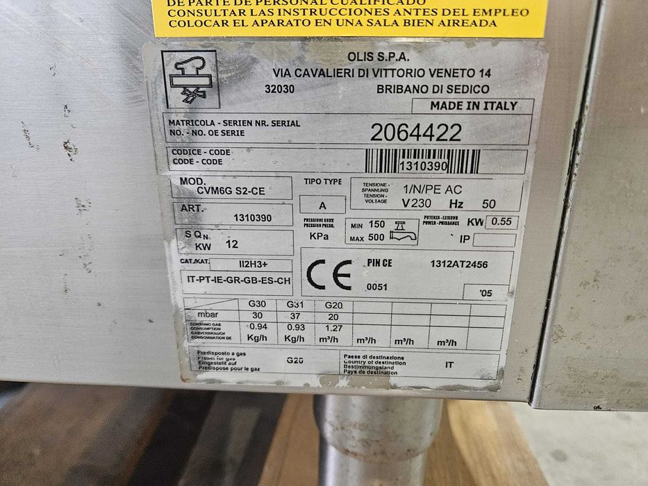 Cuptor profesional convectomat, gaz si aburi .