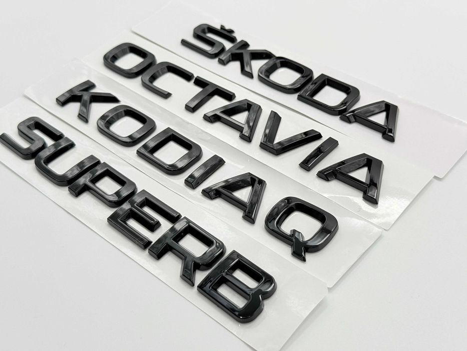 Emblema Compatibila SKODA Kodiaq/Superb/Octavia spate negru