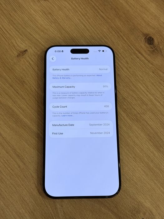 Iphone 16 pro MAX - Black - 512GB 91% battery health