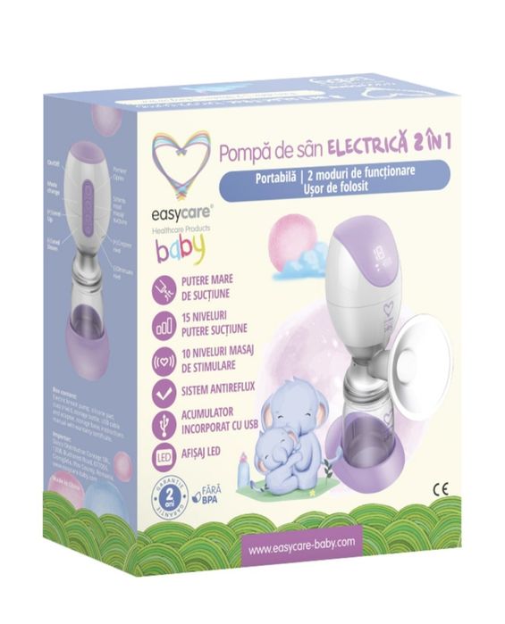 Pompa de san electrica 2in1 EasyCare Baby, Portabila,