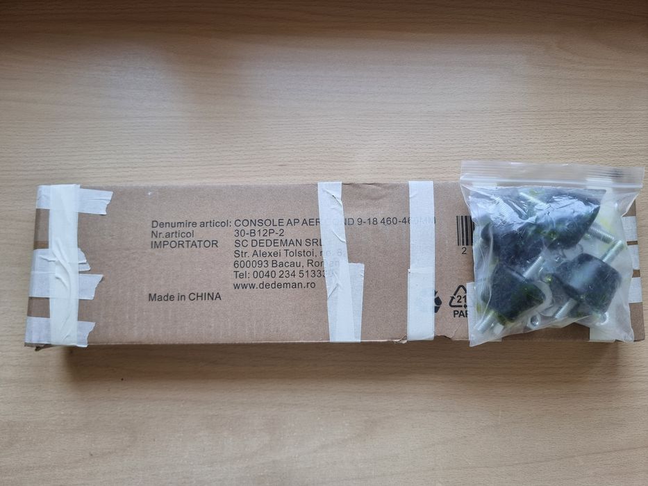 Suport / consola aer condiționat + set 4 tampoane anti vibrații: