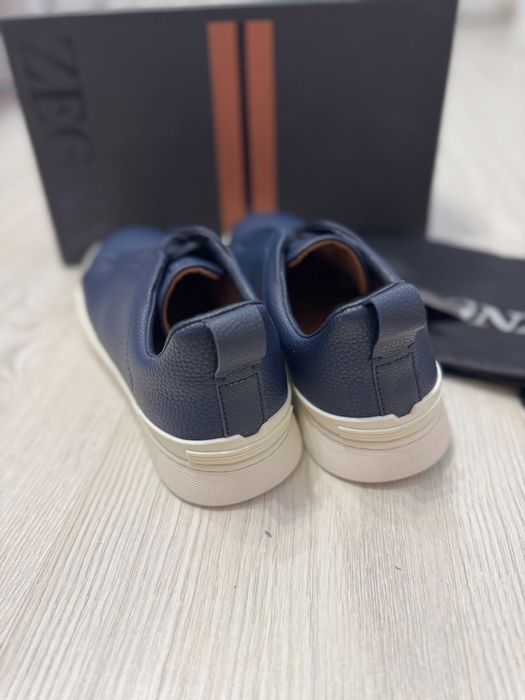 Adidasi Zegna Triple Stitch, SNEAKERS Premium NOI, Full Box din Piele