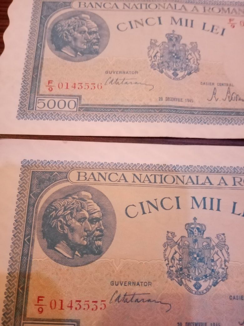 Bancnote..bani. 5000 lei 1945
