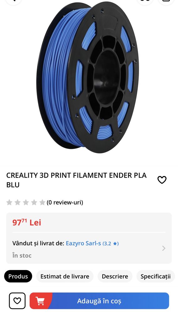 Filament Creality Ender 1.75mm Albastru
