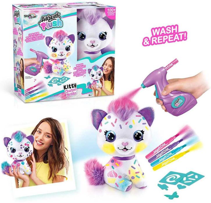 AIRBRUSH 257CL Игровой набор мягкая игрушка с аэрографом Котенок