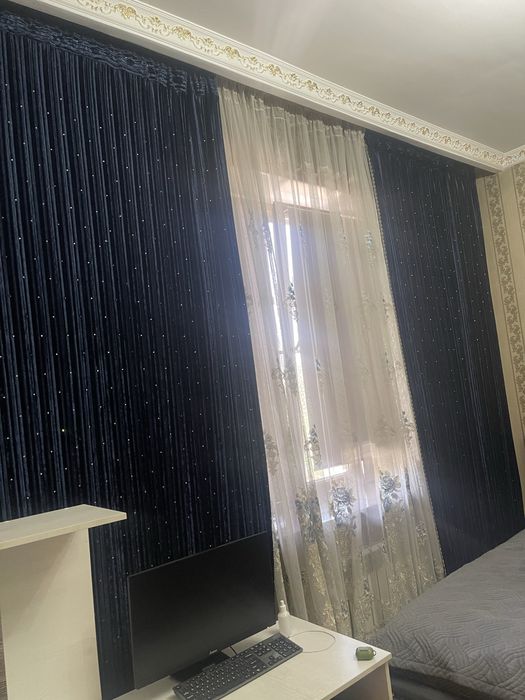 Продам шторы синие 320 высота