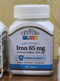 Железо 21st Century, 65 мг, 120 таблеток