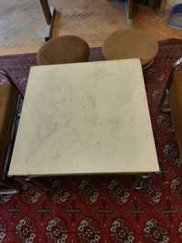 Холна маса с мраморен плот и столове