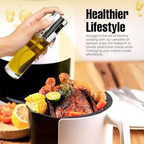 Нова Стъклена маслена спрей бутилка 100 мл за готвене и печене кухня