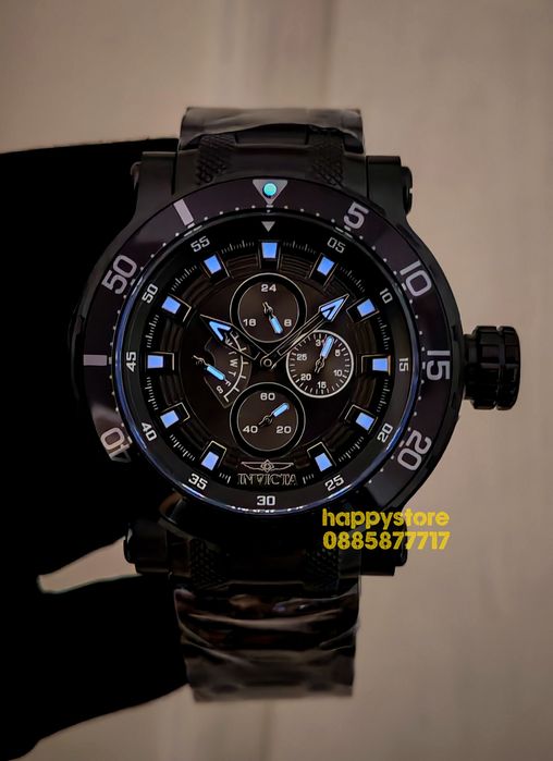 INVICTA Full Metal black Light 52 mm, Инвикта нов ръчен часовник