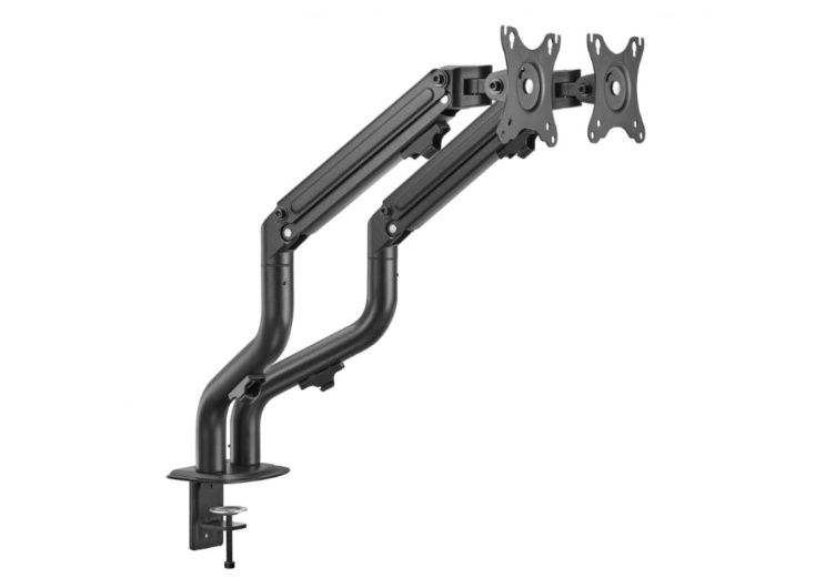 Стойка за два монитора Brateck с пружинен механизъм