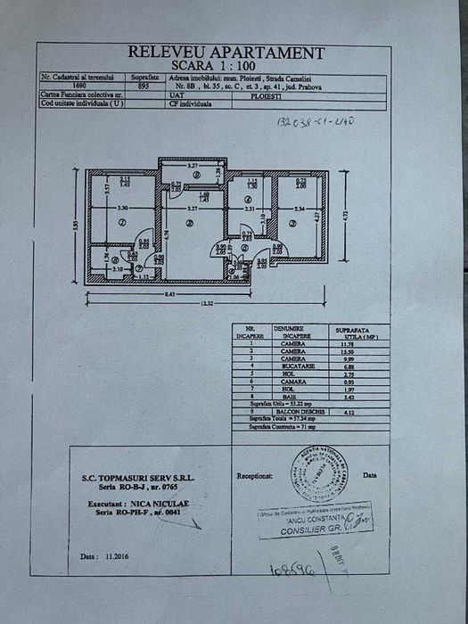 Ploiesti Nord Strada Cameliei 3 semidecomandate 71500 euro