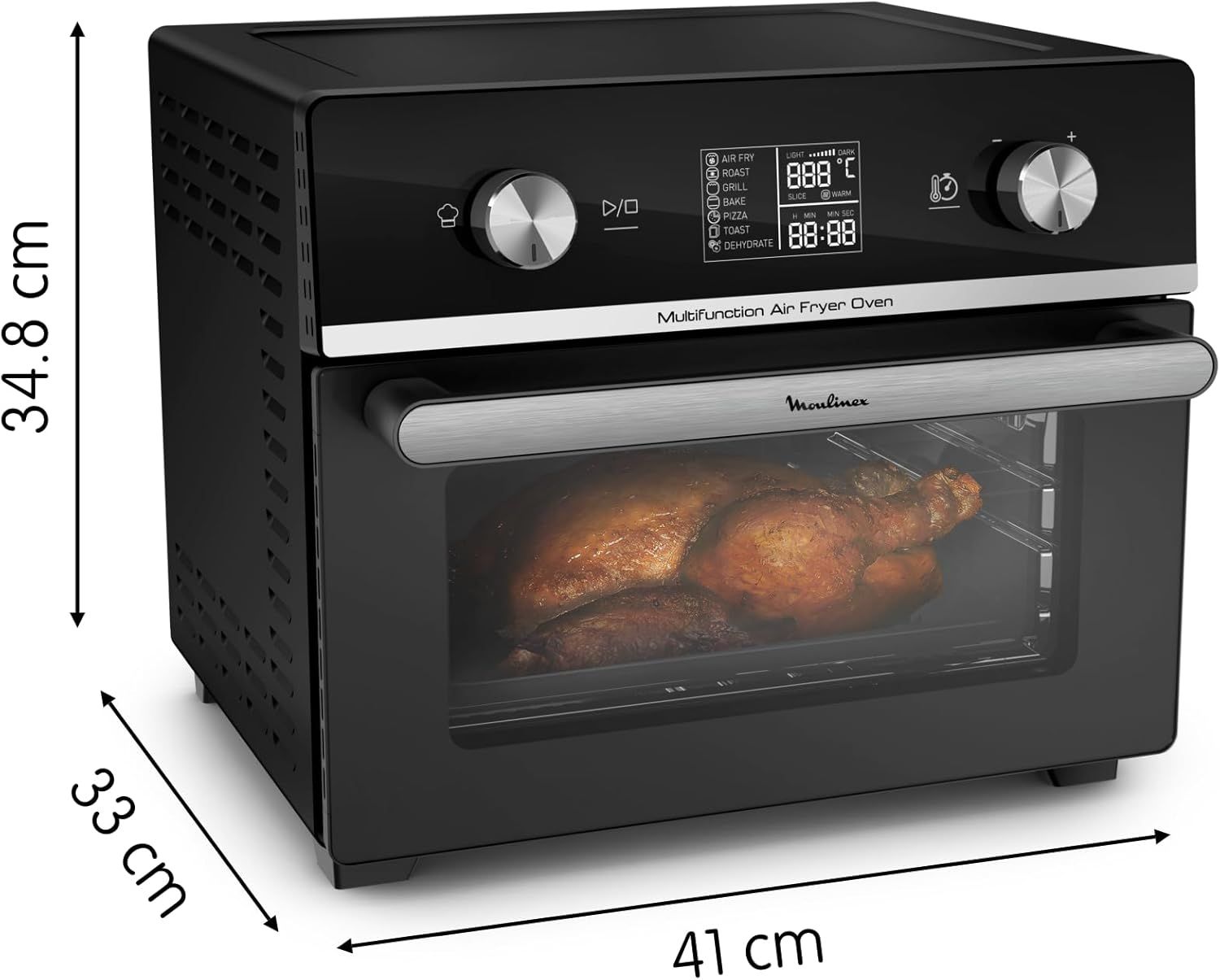 Friteuza cu aer Moulinex 20L, 10 programe, negru | 024502