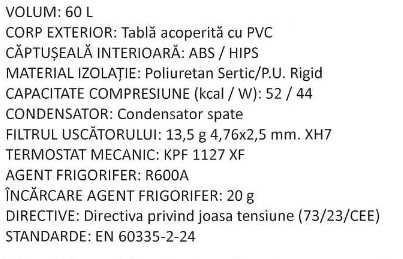 Frigider 60 L - Nou - Nefolosit