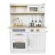 Bucatarie din lemn natural copii, Microunde si Accesorii incluse,89 Cm