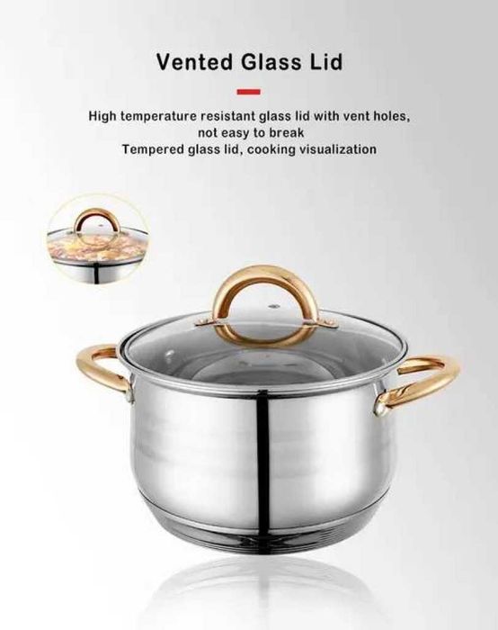 Комплект тенджери и тиган Royalty Line RL-