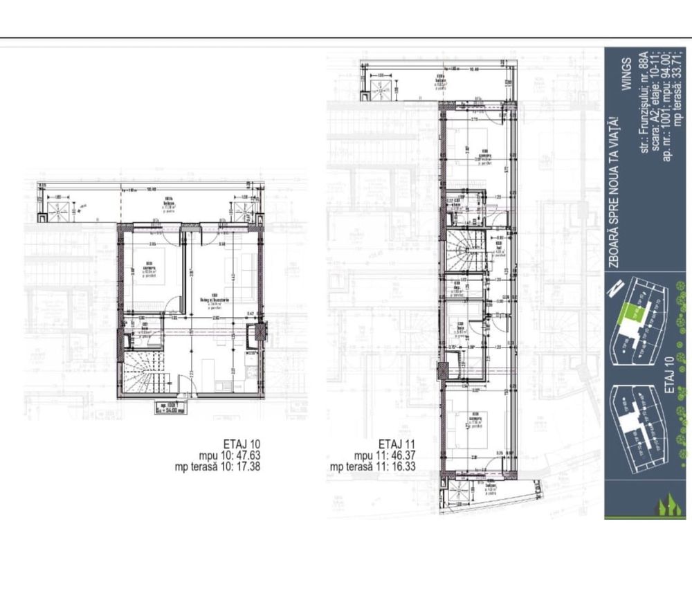 Vand apartament in complex Wings