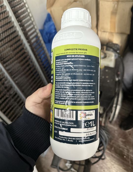 Insecticid Neemex BIO, 50% reducere , 1 Litru, Ulei de neem, Sistemic