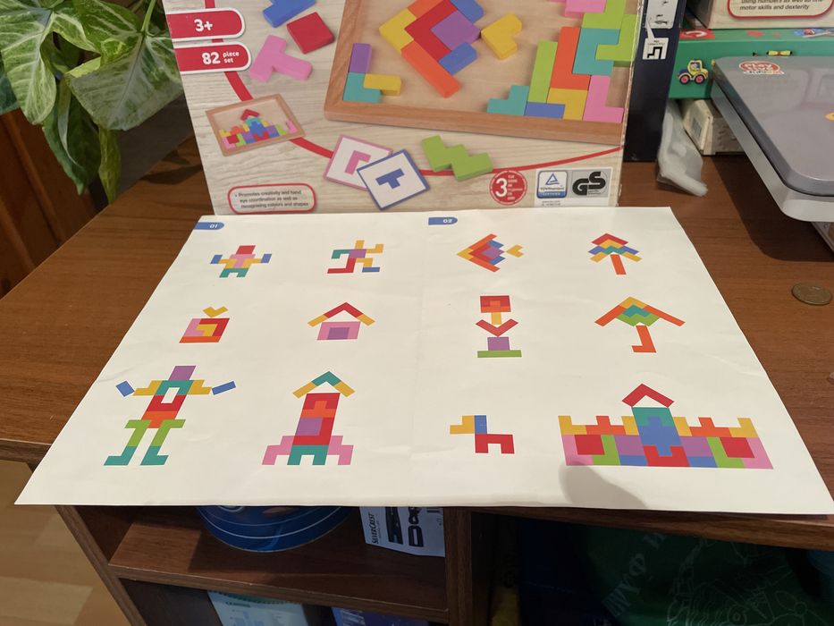 Дървен пъзел тетромино