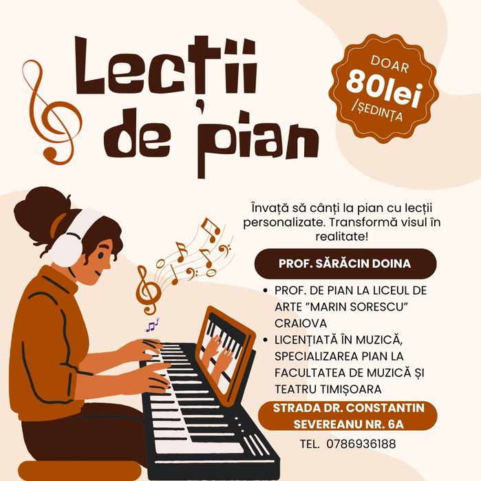 Lecții de pian pentru toate vârstele