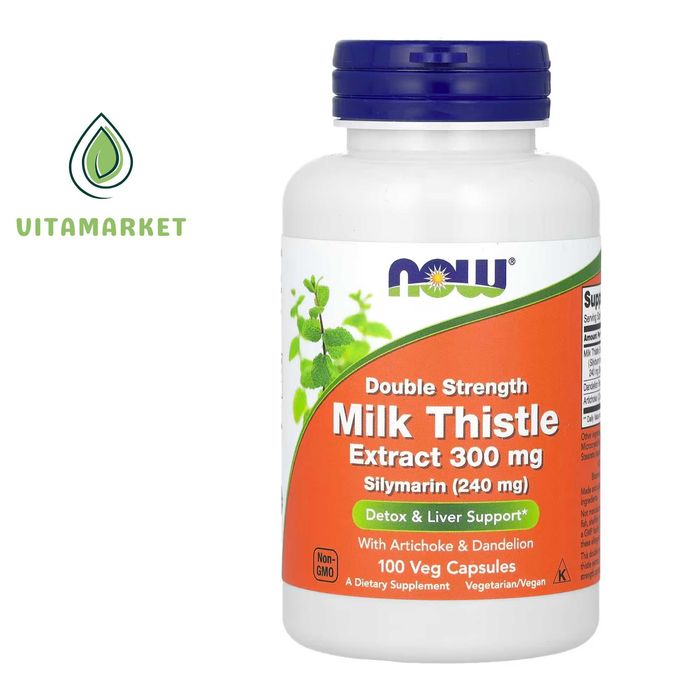 NOW Foods,Milk thistle, 300 мг, 100 рас капсул| Экстракт расторопши