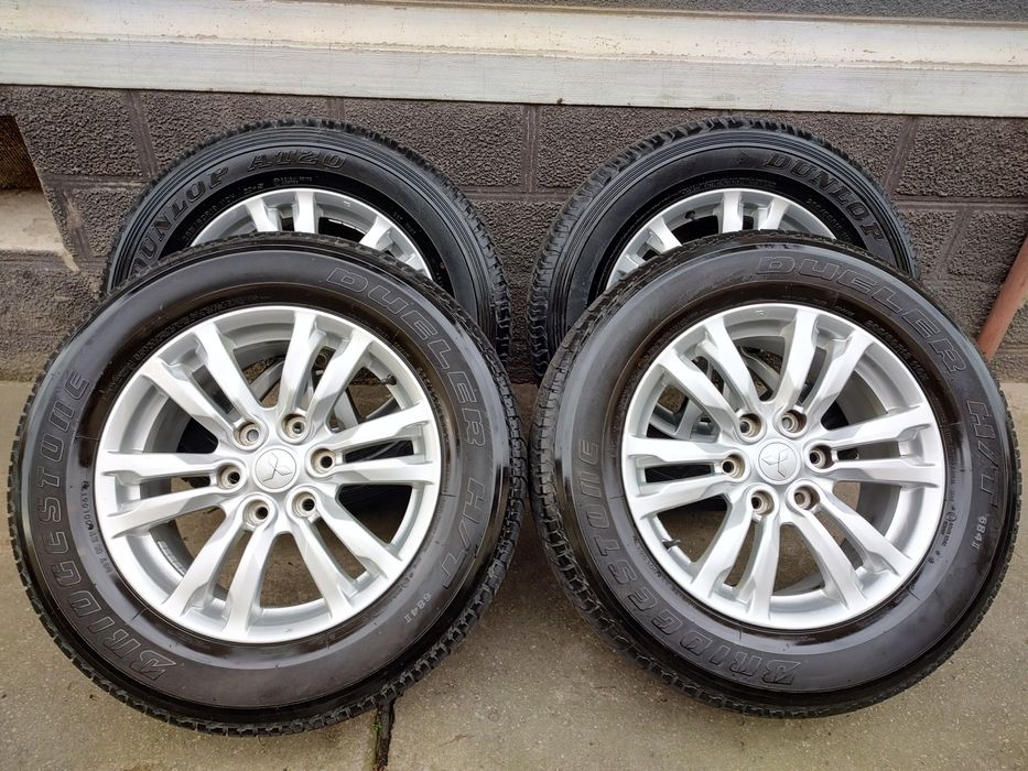 Vând Jante Aliaj Mitsubishi 6x139,7+Cauciucuri 265/60/18 Pajero L200