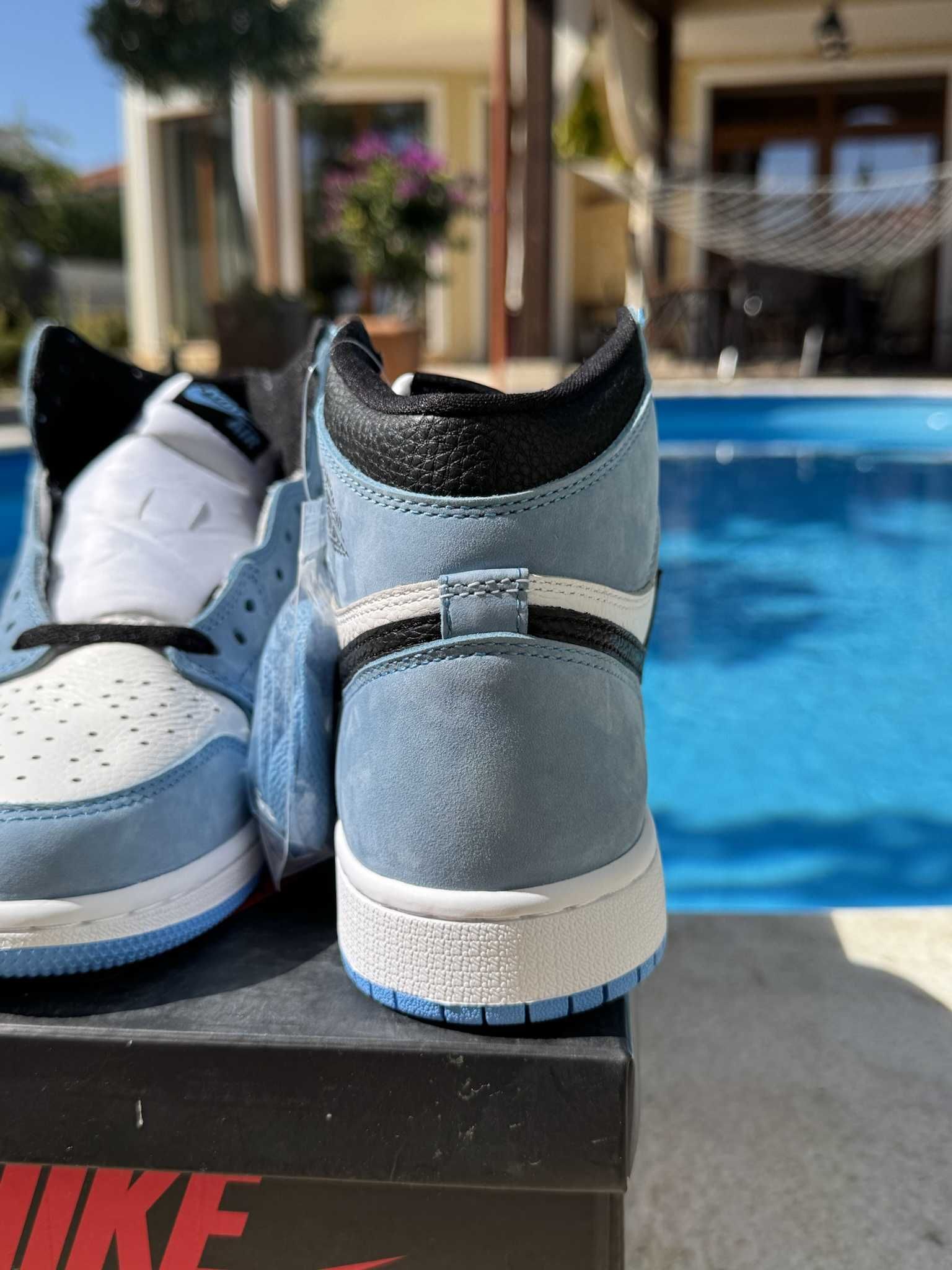 Jordan 1 High Retro UNC University Blue 39 EUR Кецове + Кутия + Връзки