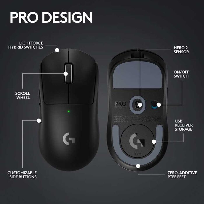 Mouse Gaming Logitech G Pro X Superlight 2 Wireless 910-006630 60g NOU