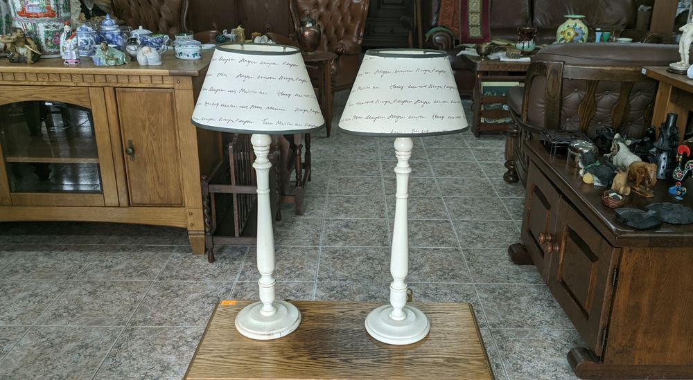Комплект дървени лампи
