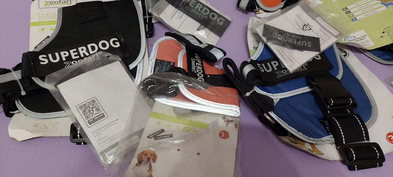 Hamuri pentru catei Superdog noi marimi XS-XL