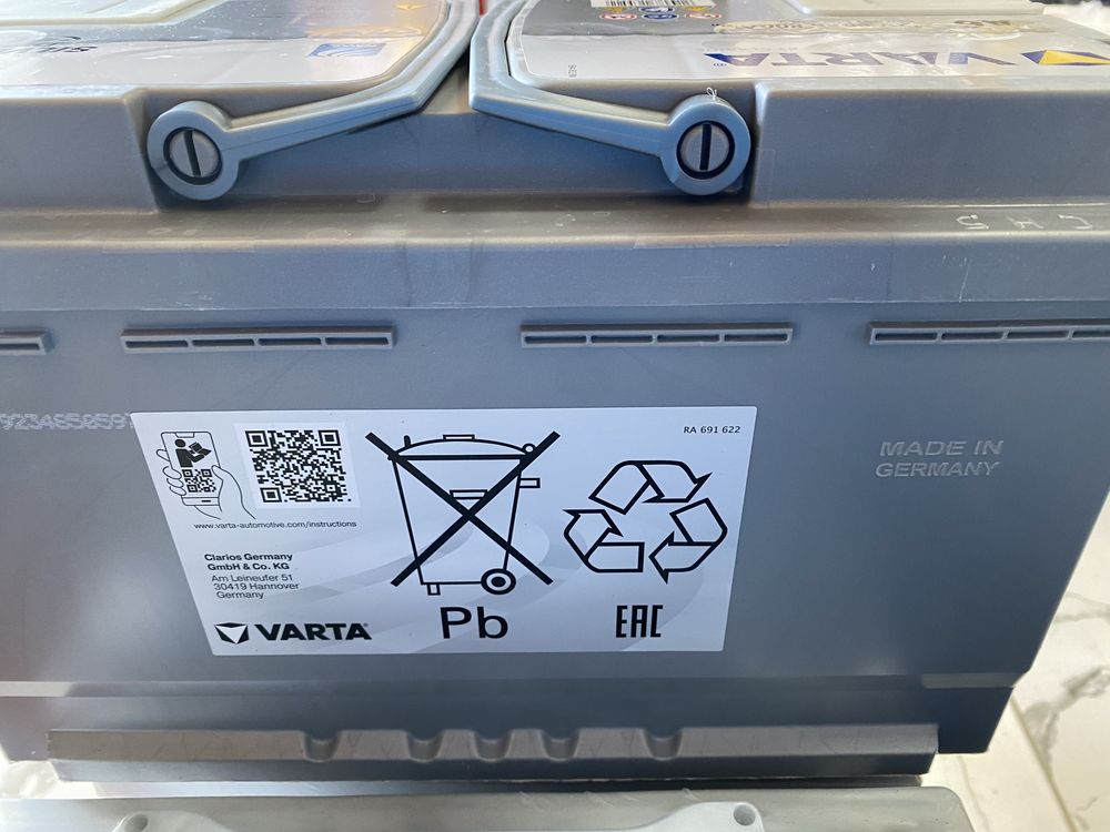 Varta 50Ah 80Ah 95Ah 105Ah AGM akumulyator akkumulyator akumulator