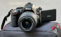 Фотоапарат DSLR Nikon D5100, 16.2MP + Обектив 18-55 мм