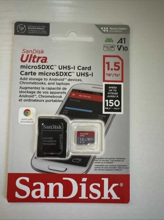 флешка. карта памяти micro SD XC 1.5 Tb